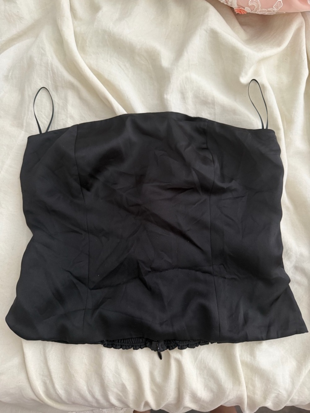 Reformation Black Strapless Top